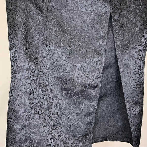 Jacquard Mini Slit Dress in Black Party Cocktail Size XS - Picture 6 of 10